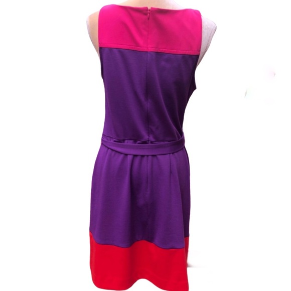 🛍 3 for $35! Elle Color Block Dress Size 10 NWT - Picture 4 of 6